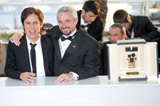 Michael Rowe et le président du jury caméra d'or Gaël Garcia Bernal
