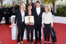 Claire Burger, Marie Amachoukeli, Samuel Theis, la présidente du jury Caméra d'or Nicole Garcia