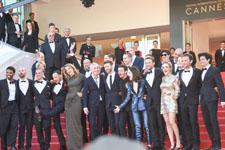 Le réalisateur et ses comédiens à Cannes