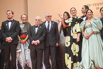 Leonardo DiCaprio, Tantoo Cardinal, Martin Scorsese, Robert De Niro, Cara Jade Myers, Lily Gladstone, Tatanka Means