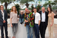 Lily Cole, Verne Troyer, Terry Gilliam, Andrew Garfield et Amy Gilliam 