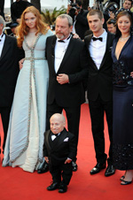 Lily Cole, Terry Gilliam, Verne Troyer, Andrew Garfield et Amy Gilliam 