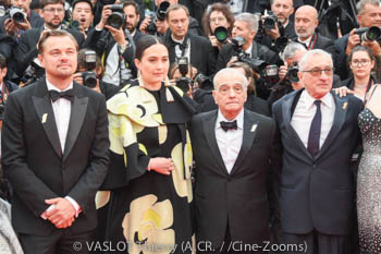 Leonardo DiCaprio, Lily Gladstone, Martin Scorsese, Robert De Niro