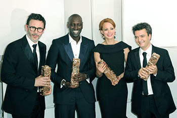 Michel Hazanavicius, Omar Sy, Bérénice Bejo, Thomas Langman